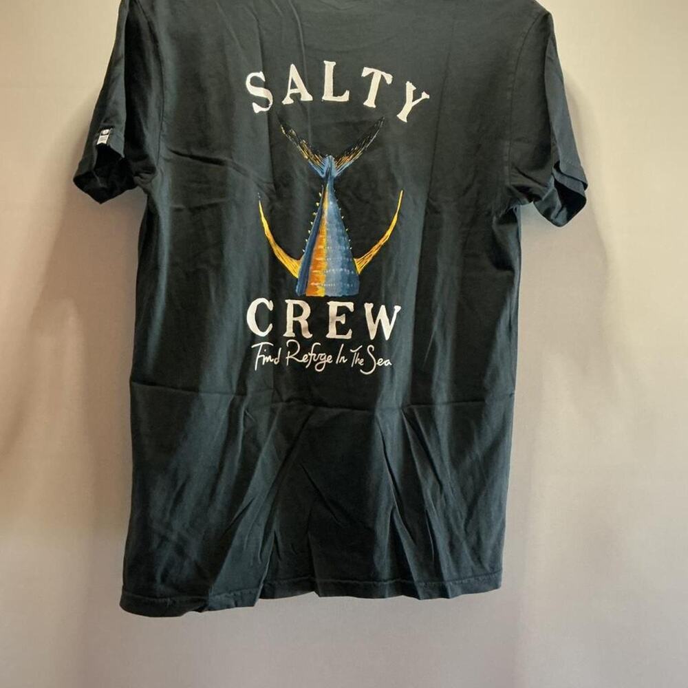 Salty crew black t shirt size